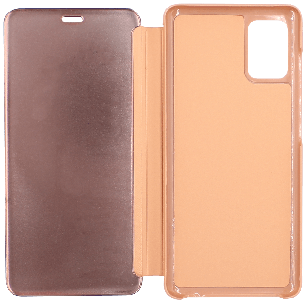 Samsung Galaxy A31 ( SM-A315F) oldalra nyíló flipes bőrtok Smart Clear View rozéarany