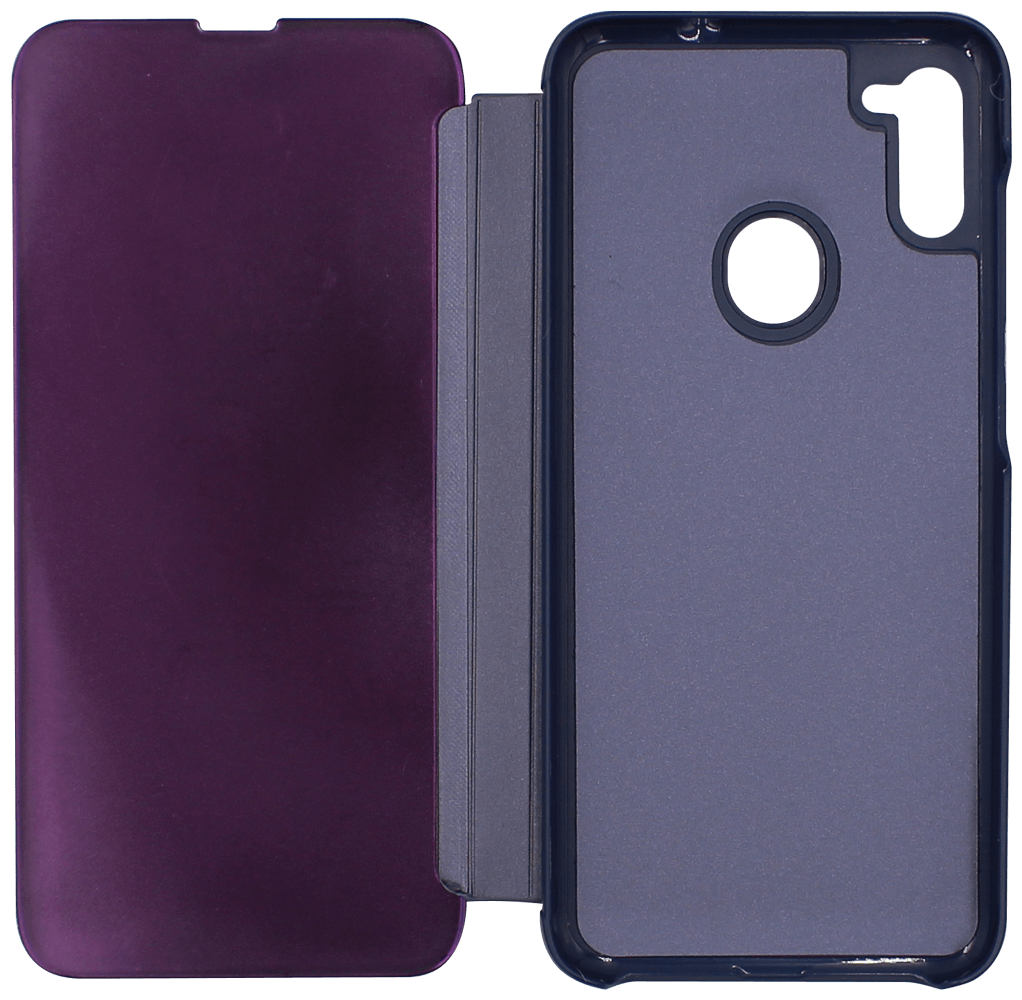 Samsung Galaxy A11 (SM-A115F) oldalra nyíló flipes bőrtok Smart Clear View lila