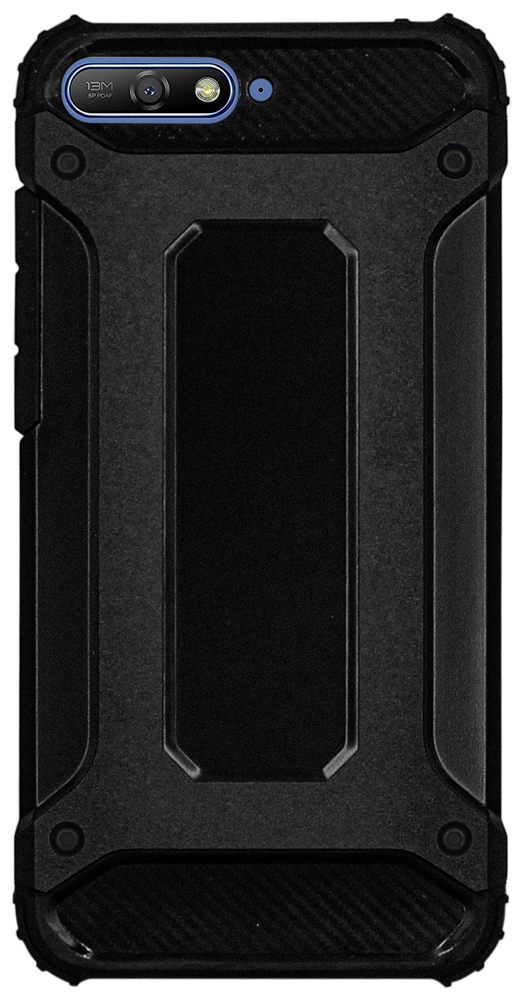 Huawei Y6 2018 ütésálló tok légpárnás sarkas, hibrid Forcell Armor fekete