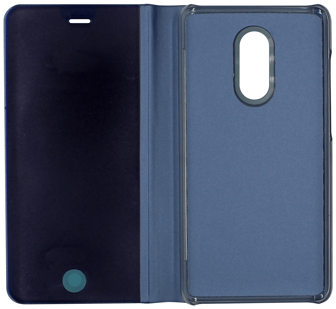 Xiaomi Redmi Note 4 oldalra nyíló flipes bőrtok Smart Clear View kék
