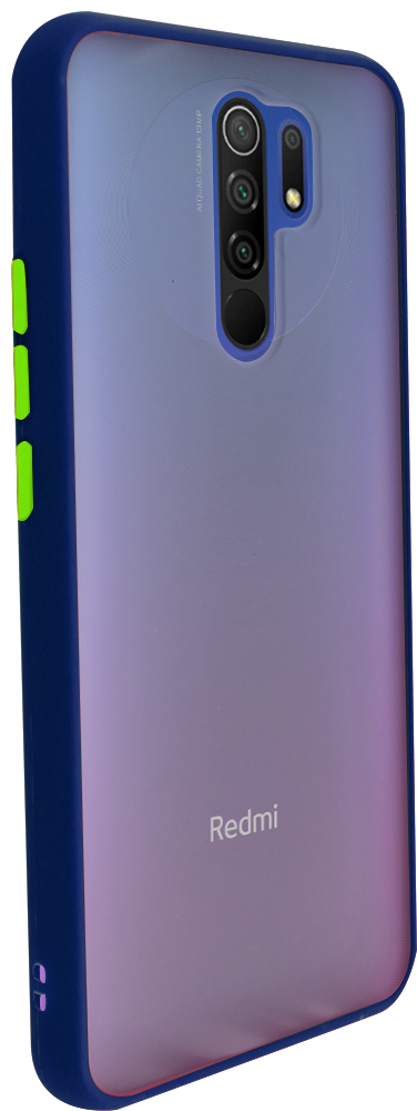 Xiaomi Redmi 9 Prime kemény hátlap Vennus Button Bumper sötétkék