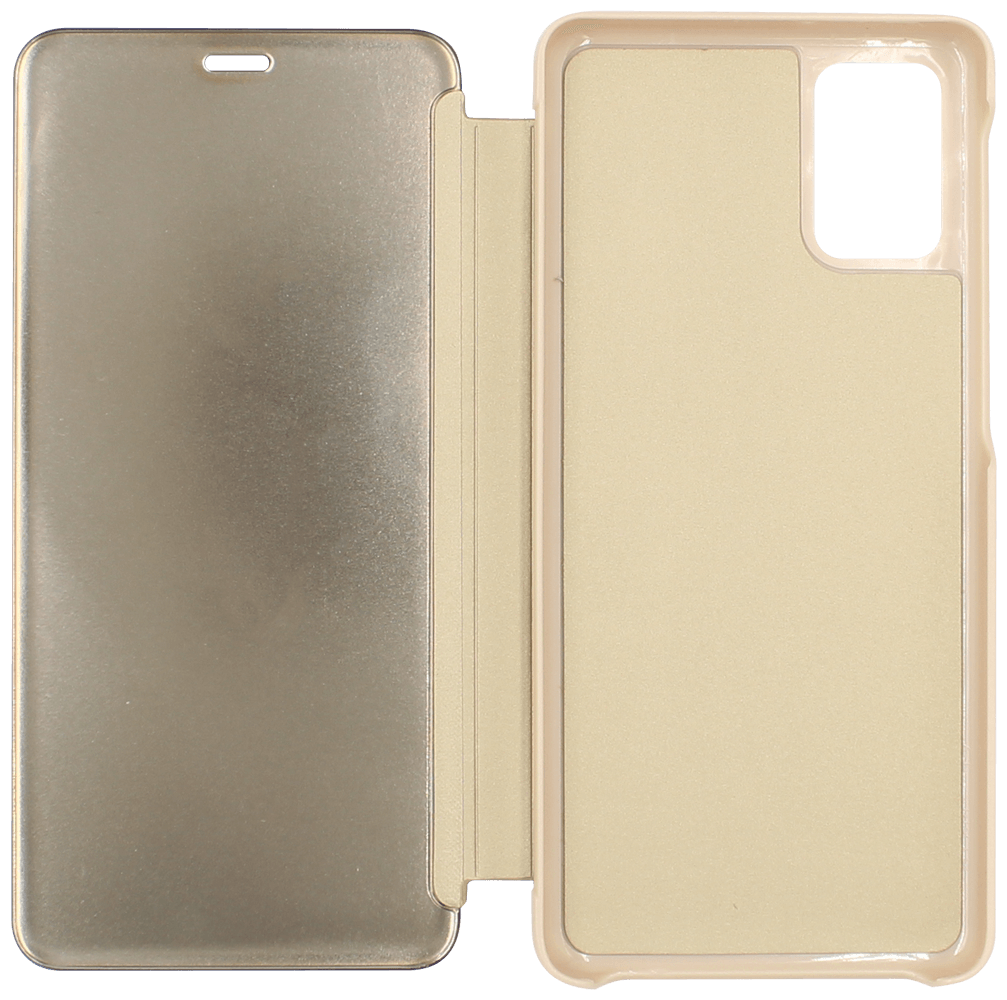 Samsung Galaxy M31s (SM-M317F) oldalra nyíló flipes bőrtok Smart Clear View arany