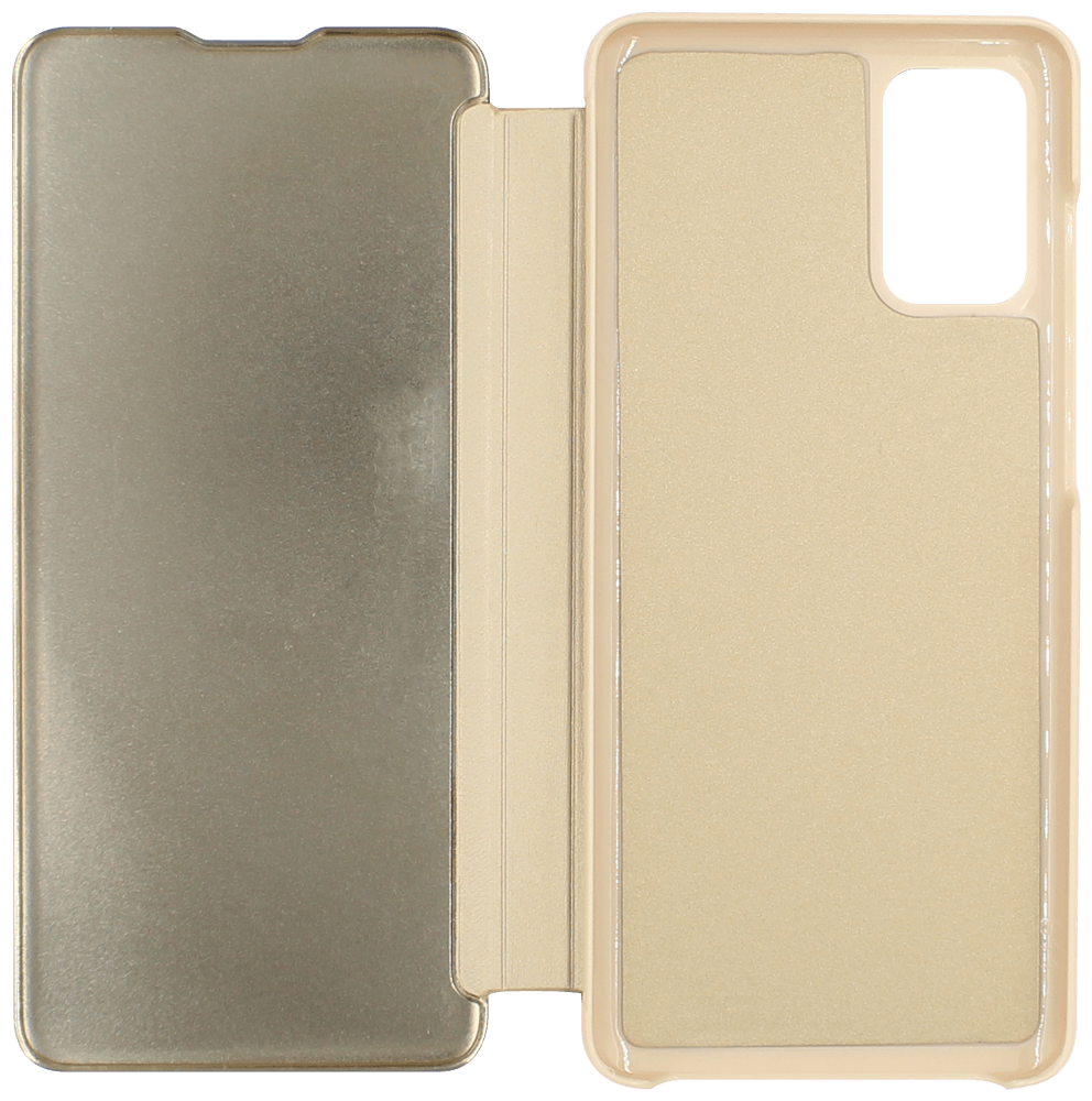 Samsung Galaxy S20 Plus (SM-G985F) oldalra nyíló flipes bőrtok Smart Clear View arany