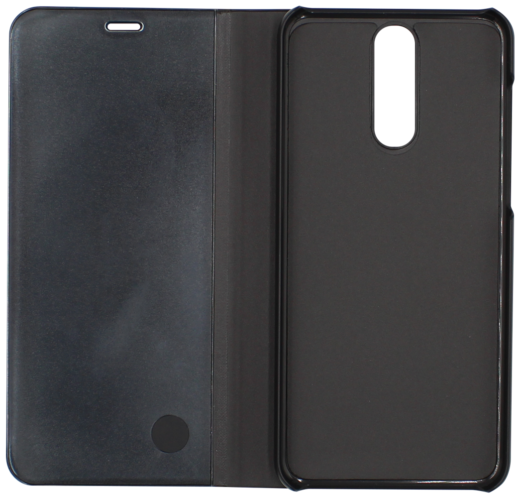 Huawei Mate 10 Lite oldalra nyíló flipes bőrtok Smart Clear View fekete