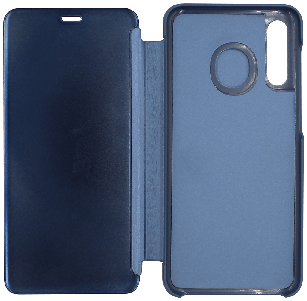 Samsung Galaxy A50s (SM-A507F) oldalra nyíló flipes bőrtok Smart Clear View kék