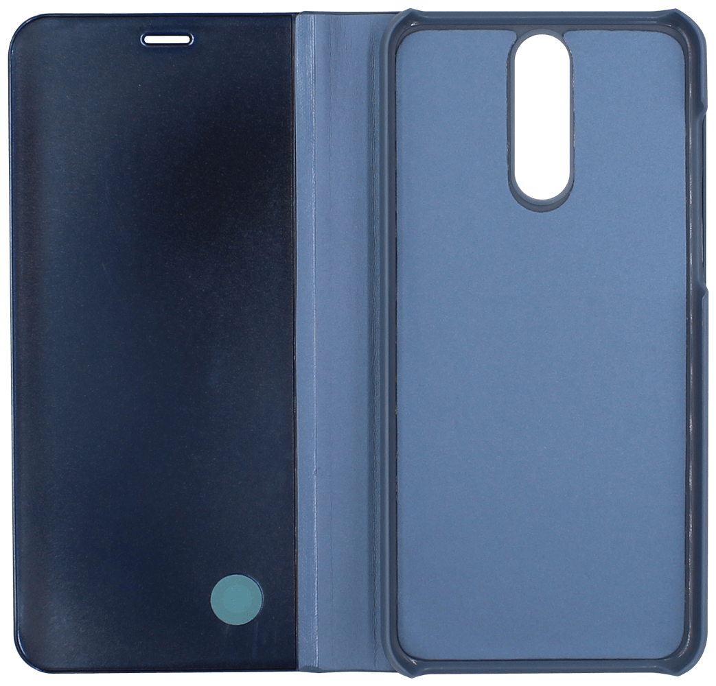 Huawei Mate 10 Lite oldalra nyíló flipes bőrtok Smart Clear View kék