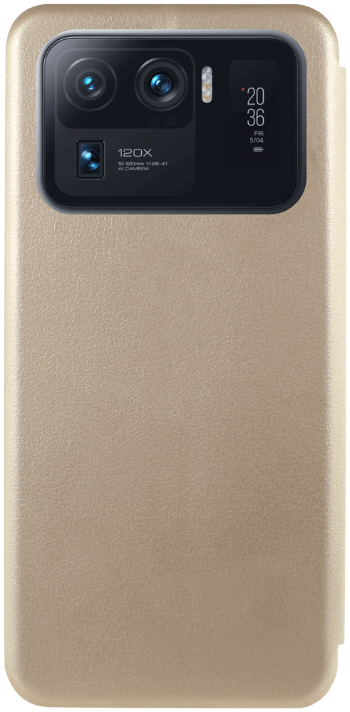 Xiaomi Mi 11 Ultra oldalra nyíló mágneses flipes bőrtok prémium minőség arany