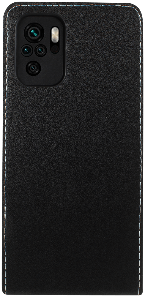 Xiaomi Redmi Note 10 lenyíló flipes bőrtok fekete