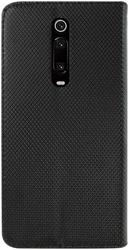 Xiaomi Mi 9T oldalra nyíló flipes bőrtok rombusz mintás fekete