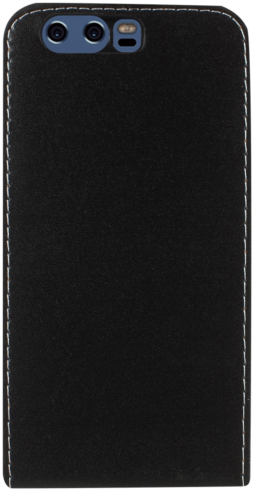 Huawei P10 lenyíló flipes bőrtok fekete