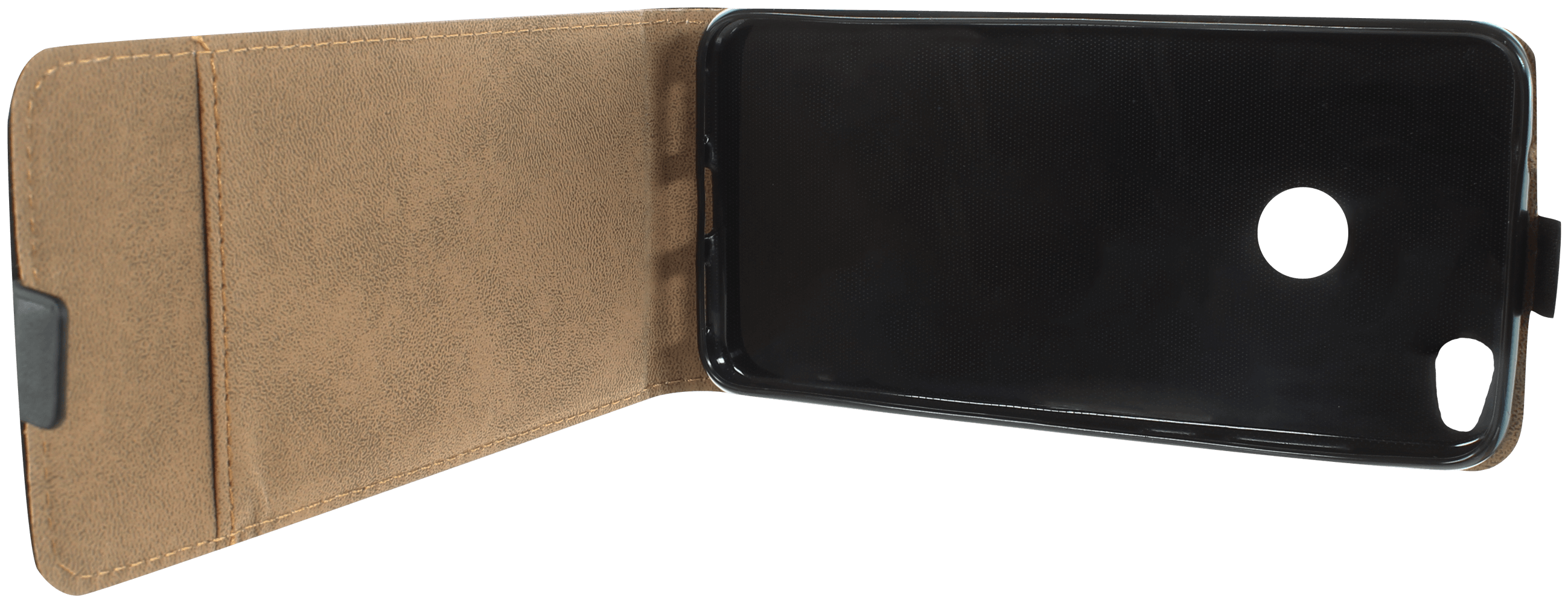 Huawei Honor 8 Lite lenyíló flipes bőrtok fekete