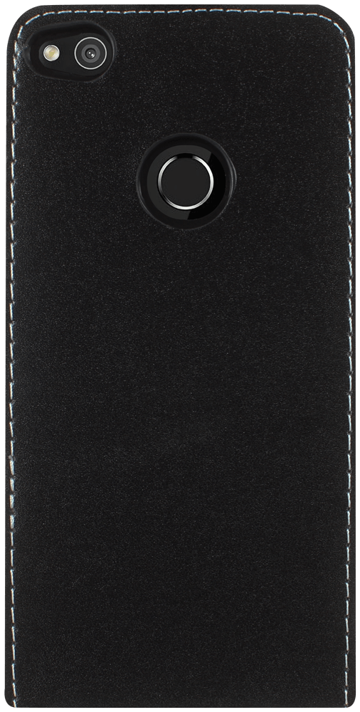 Huawei Nova Lite lenyíló flipes bőrtok fekete