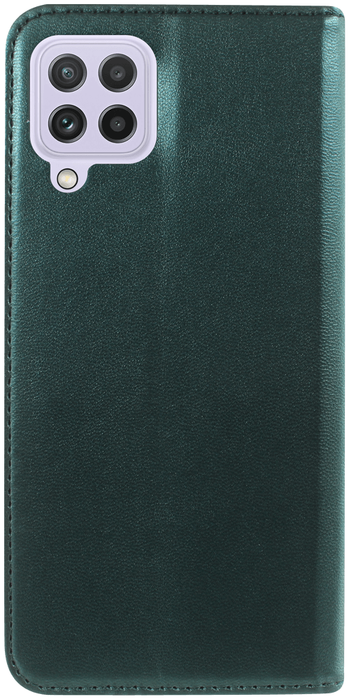 Samsung Galaxy A22 4G (SM-A225F) oldalra nyíló flipes bőrtok asztali tartó funkciós sötétzöld