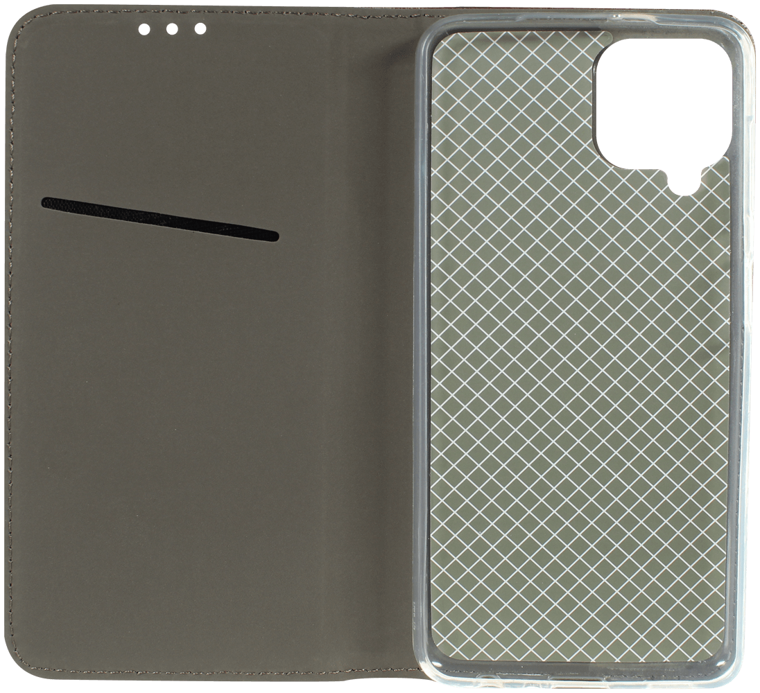 Samsung Galaxy M32 (SM-M325F) oldalra nyíló flipes bőrtok asztali tartó funkciós bordó