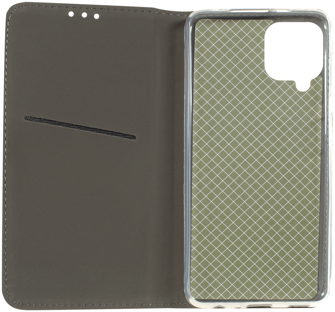 Samsung Galaxy A22 4G (SM-A225F) oldalra nyíló flipes bőrtok rombusz mintás piros