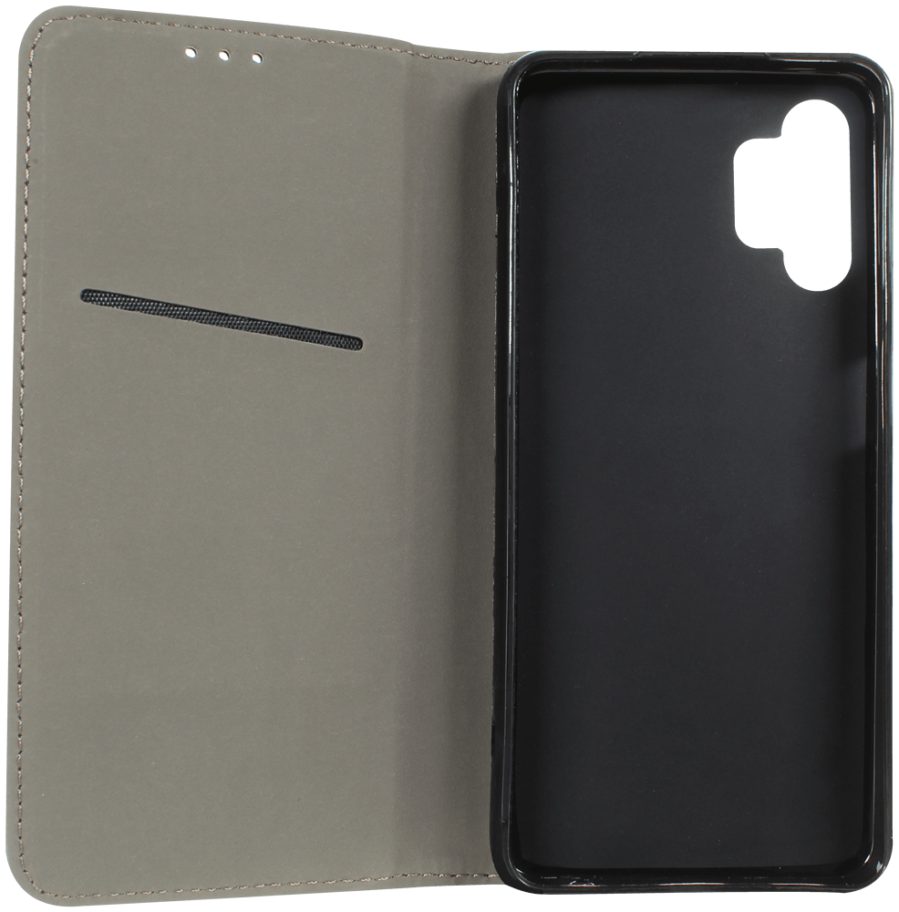 Samsung Galaxy A32 5G (SM-A326) oldalra nyíló flipes bőrtok asztali tartó funkciós fekete