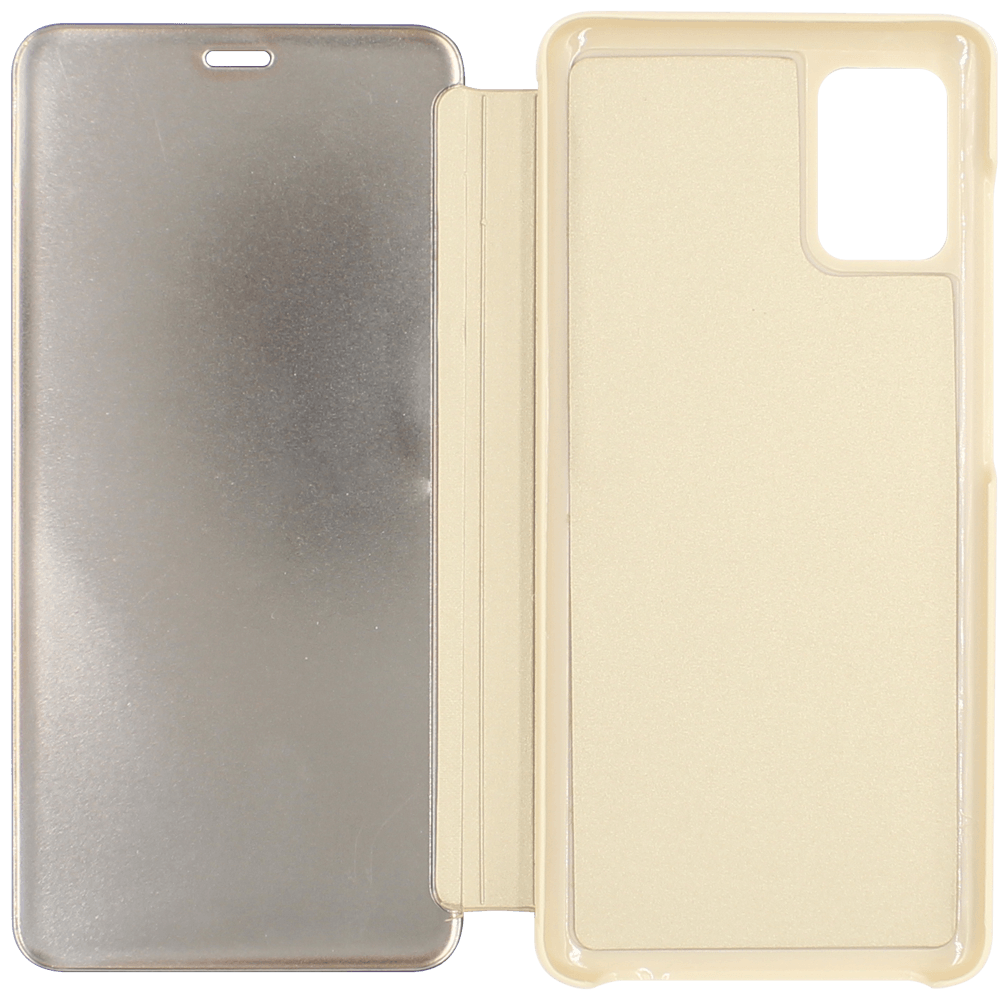 Samsung Galaxy A31 ( SM-A315F) oldalra nyíló flipes bőrtok Smart Clear View arany