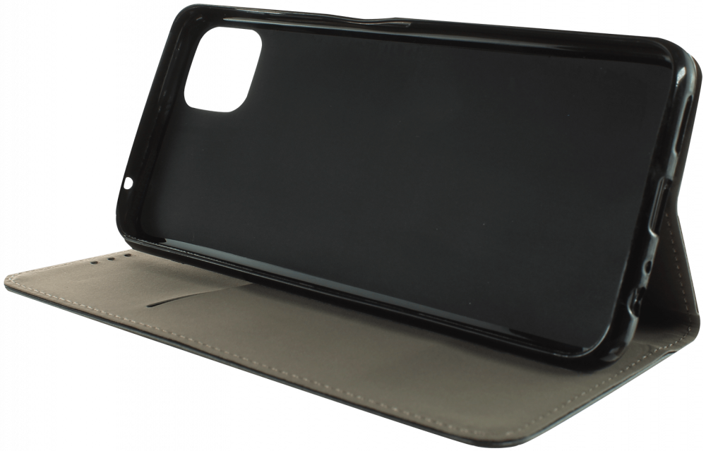Samsung Galaxy A22 5G (SM-A226B) oldalra nyíló flipes bőrtok asztali tartó funkciós fekete