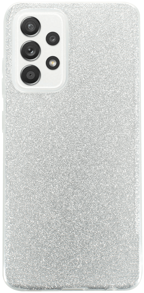 Samsung Galaxy A52 5G (SM-A526F) szilikon tok csillogó hátlap ezüst