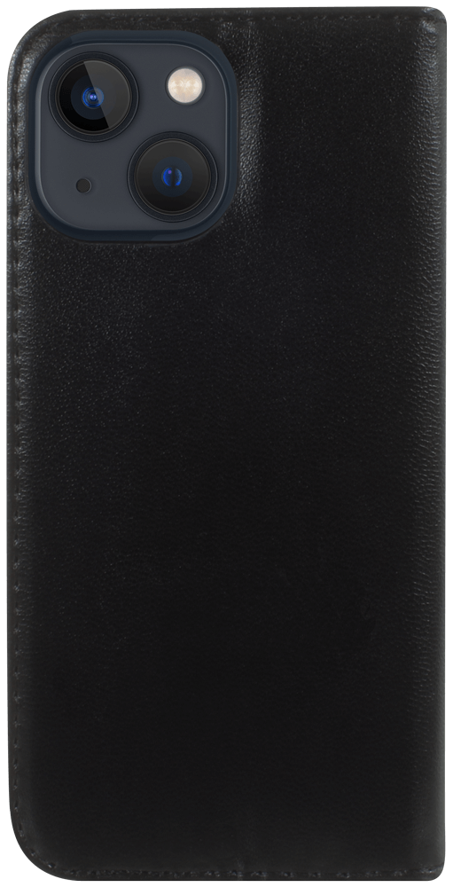 Apple iPhone 13 Mini oldalra nyíló flipes bőrtok asztali tartó funkciós fekete