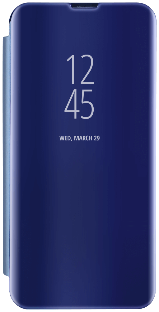 Huawei Y6 2019 (Y6 Prime 2019) oldalra nyíló flipes bőrtok Smart Clear View kék
