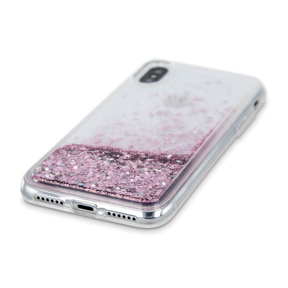 Samsung Galaxy A40 (SM-405) szilikon tok gyári Liquid Sparkle rózsaszín
