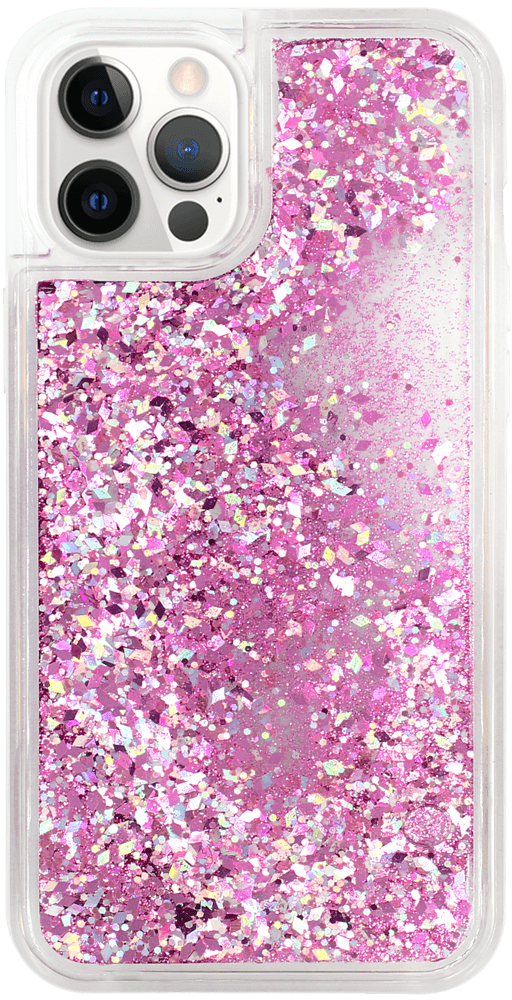 Apple iPhone 12 Pro Max szilikon tok gyári Liquid Sparkle rózsaszín