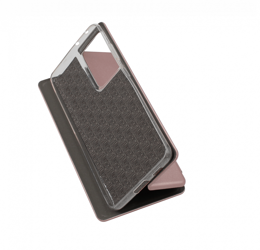 Samsung Galaxy S21 Ultra 5G (SM-G998B) oldalra nyíló mágneses flipes bőrtok prémium minőség rozéarany