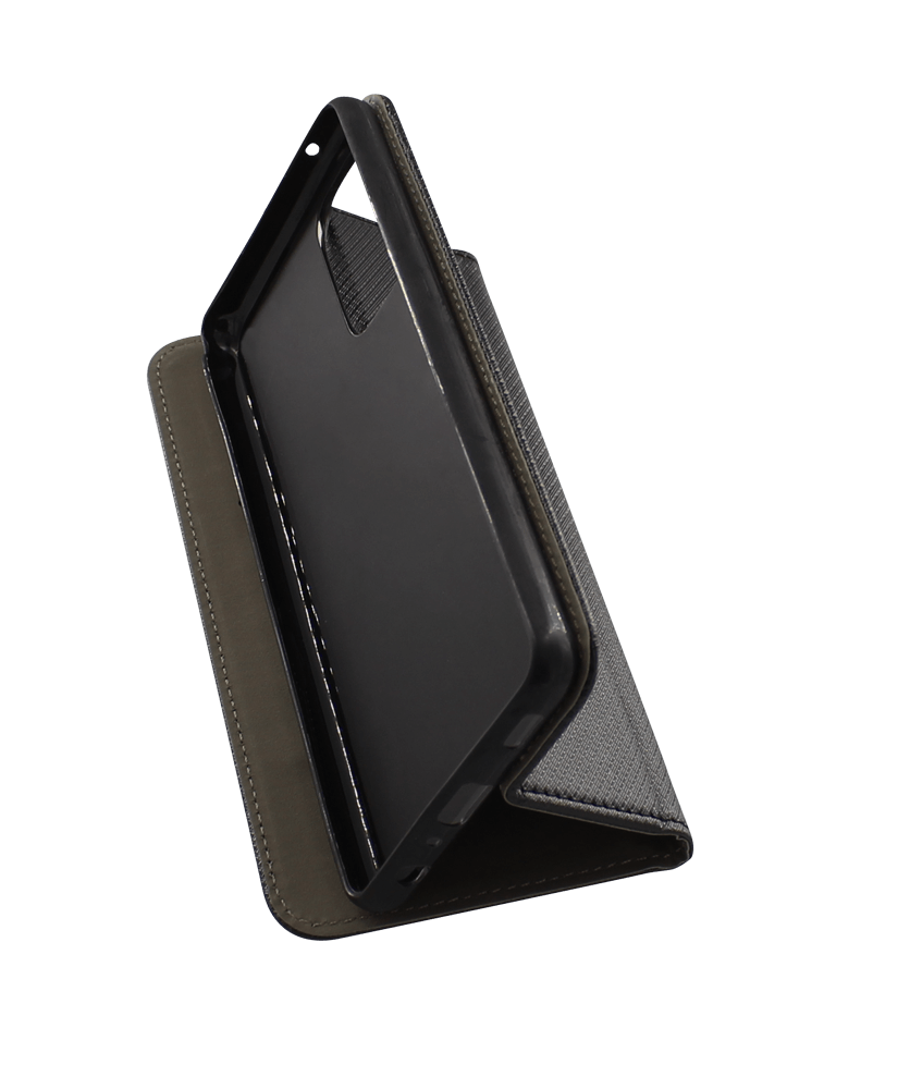 Samsung Galaxy A72 4G (SM-A725F) oldalra nyíló flipes bőrtok rombusz mintás fekete