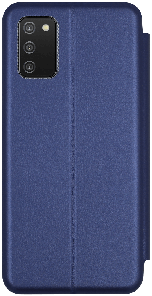 Samsung Galaxy A02s (SM-A025) oldalra nyíló mágneses flipes bőrtok prémium minőség sötétkék