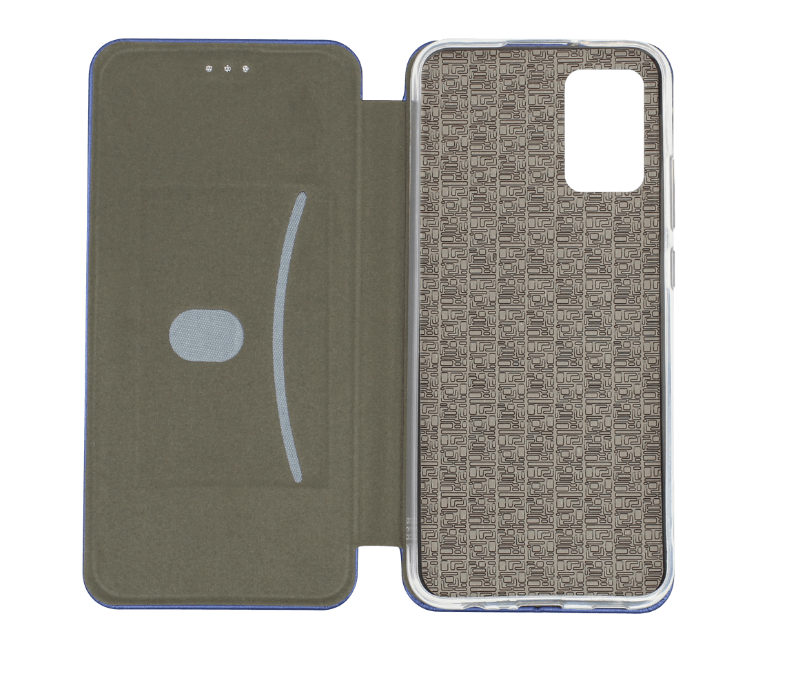 Samsung Galaxy A02s (SM-A025) oldalra nyíló mágneses flipes bőrtok prémium minőség sötétkék