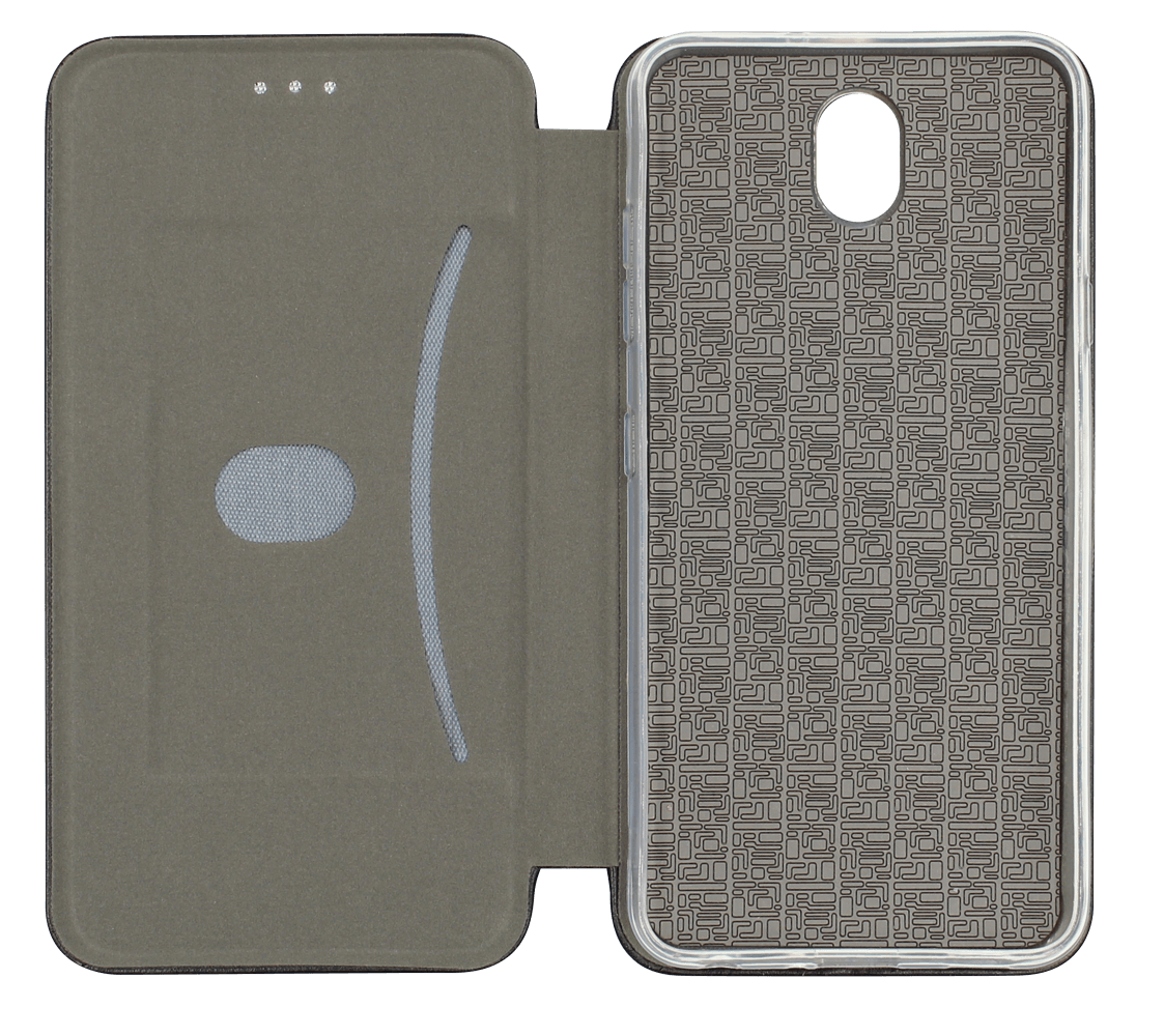 LG K30 (2019) oldalra nyíló mágneses flipes bőrtok prémium minőség fekete