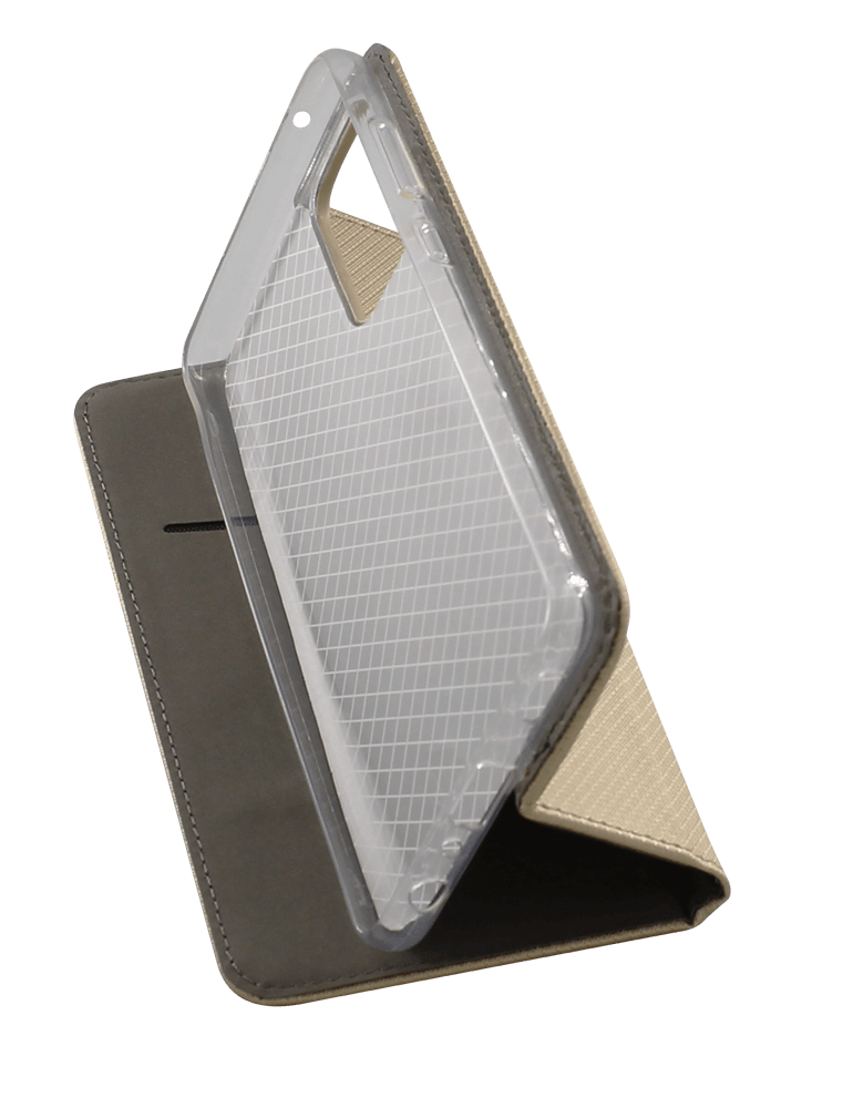 Samsung Galaxy A72 5G (SM-A726B) oldalra nyíló flipes bőrtok rombusz mintás arany