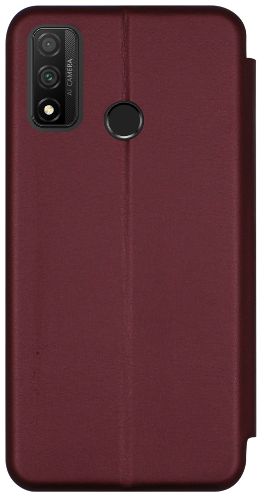 Huawei P Smart 2020 oldalra nyíló mágneses flipes bőrtok prémium minőség bordó