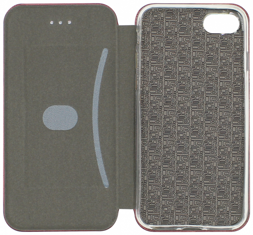 Apple iPhone SE (2020) oldalra nyíló mágneses flipes bőrtok prémium minőség bordó