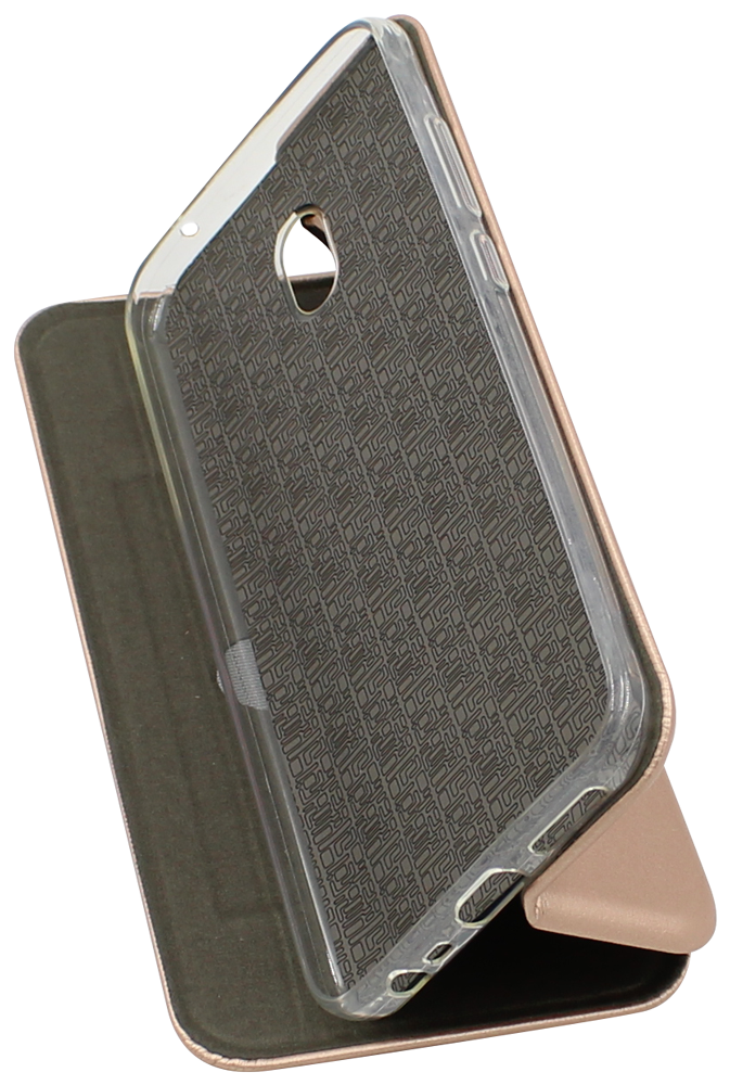 Xiaomi Redmi 8A oldalra nyíló mágneses flipes bőrtok prémium minőség rozéarany