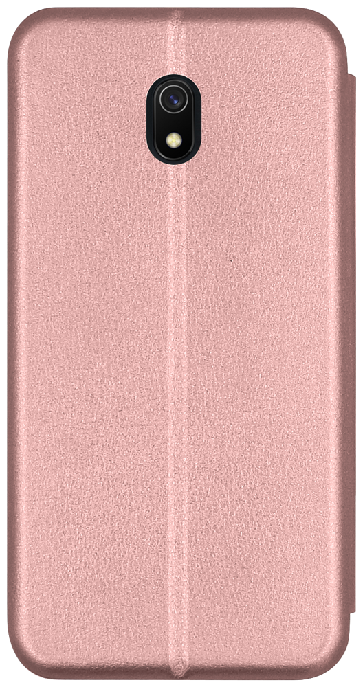 Xiaomi Redmi 8A oldalra nyíló mágneses flipes bőrtok prémium minőség rozéarany