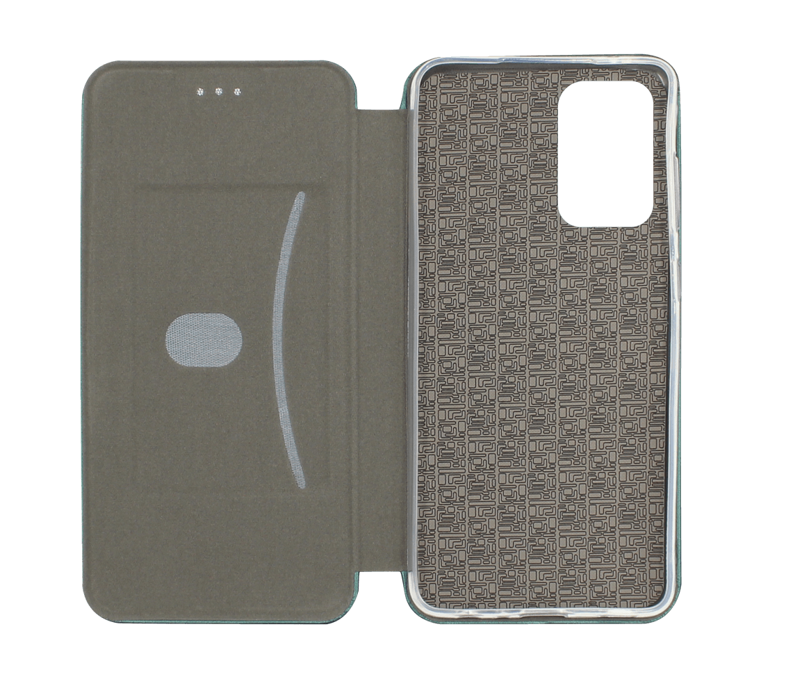 Samsung Galaxy A52 4G (SM-A525F) oldalra nyíló mágneses flipes bőrtok prémium minőség sötétzöld