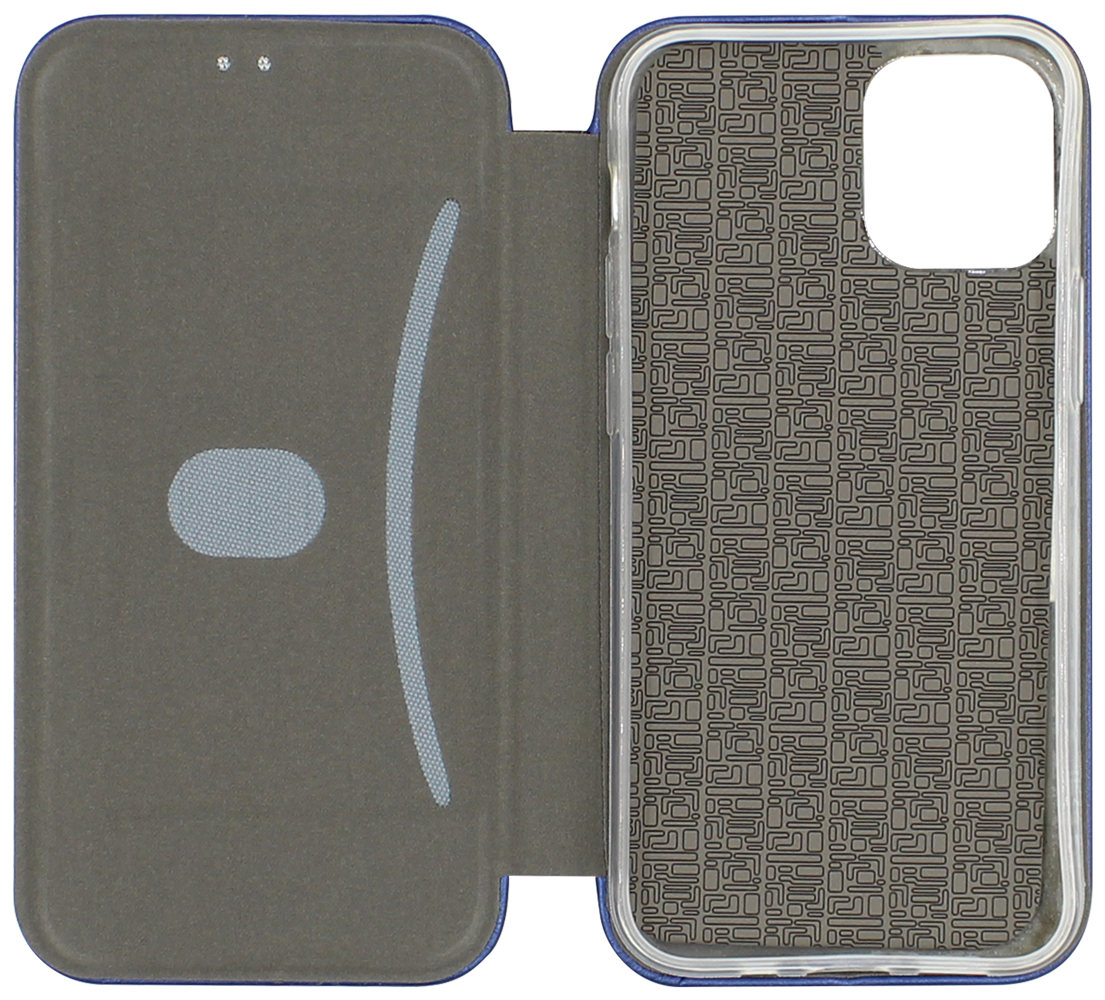 Apple iPhone 12 Mini oldalra nyíló mágneses flipes bőrtok prémium minőség sötétkék