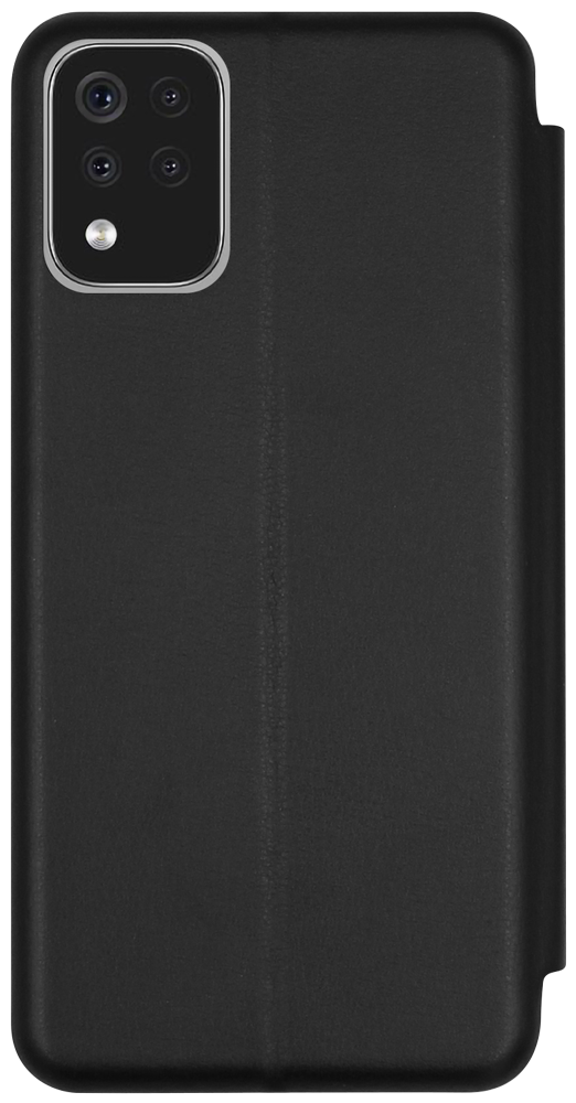 LG K42 oldalra nyíló mágneses flipes bőrtok prémium minőség fekete