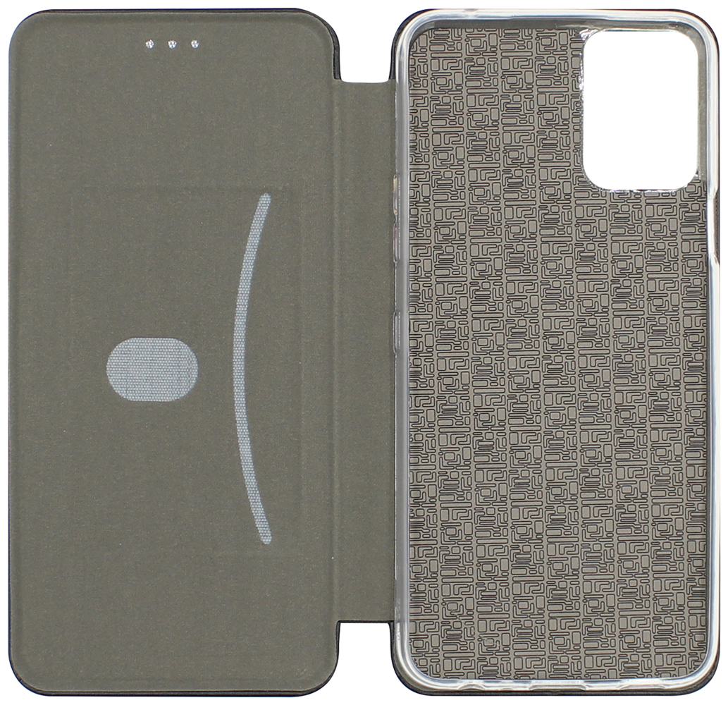 LG K42 oldalra nyíló mágneses flipes bőrtok prémium minőség fekete