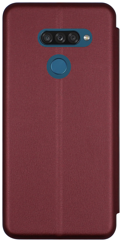 LG K50S oldalra nyíló mágneses flipes bőrtok prémium minőség bordó