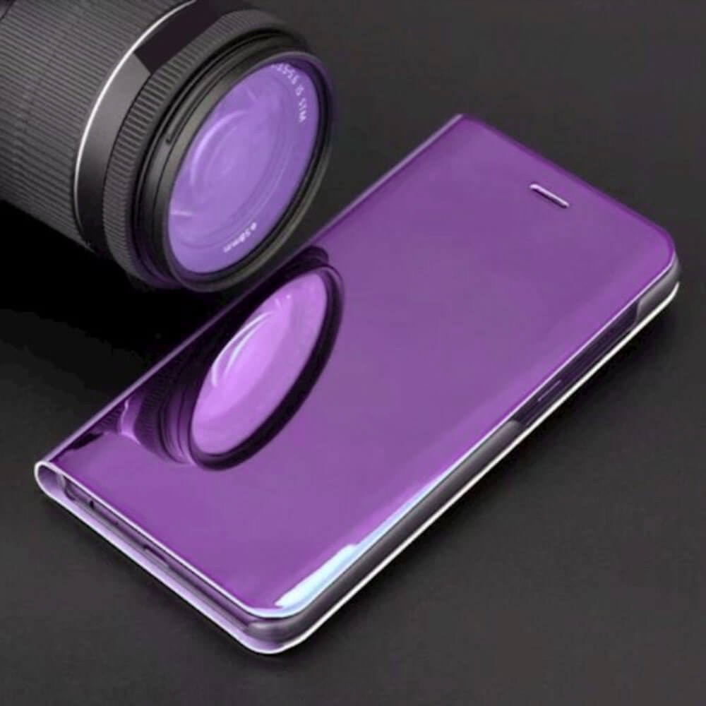 Samsung Galaxy Note 20 5G (SM-N981B) oldalra nyíló flipes bőrtok Smart Clear View lila