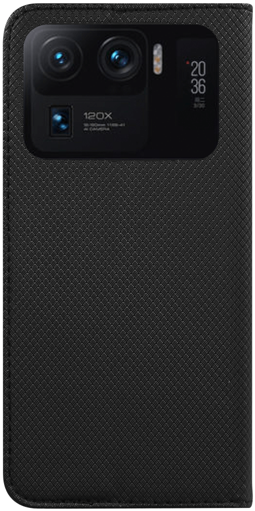 Xiaomi Mi 11 Ultra oldalra nyíló flipes bőrtok rombusz mintás fekete