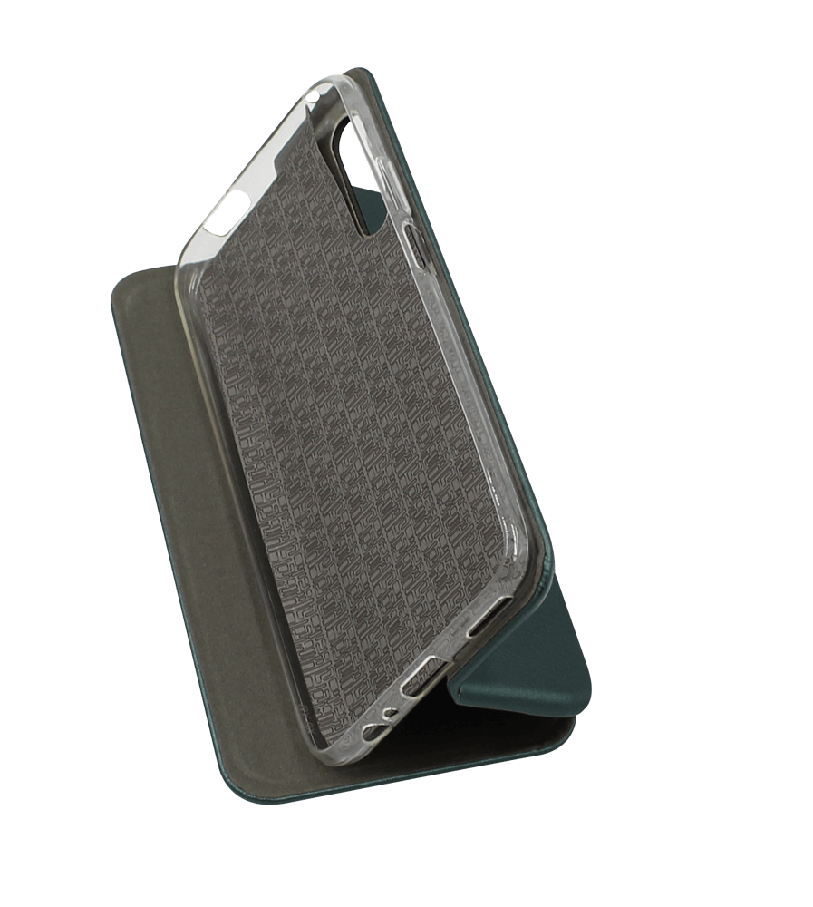 Huawei P Smart Pro 2019 oldalra nyíló mágneses flipes bőrtok prémium minőség sötétzöld