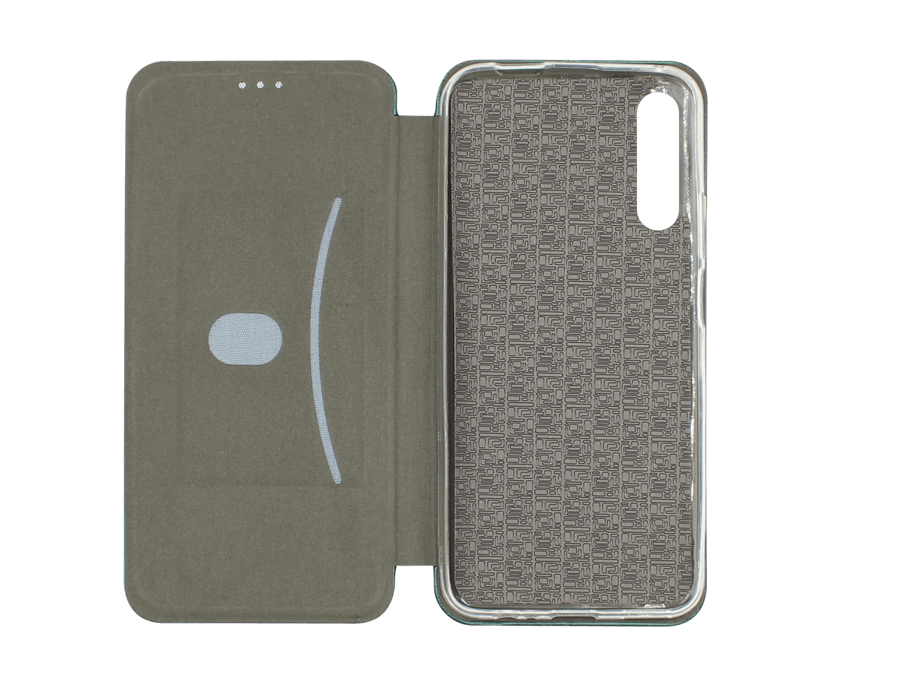 Huawei P Smart Pro 2019 oldalra nyíló mágneses flipes bőrtok prémium minőség sötétzöld