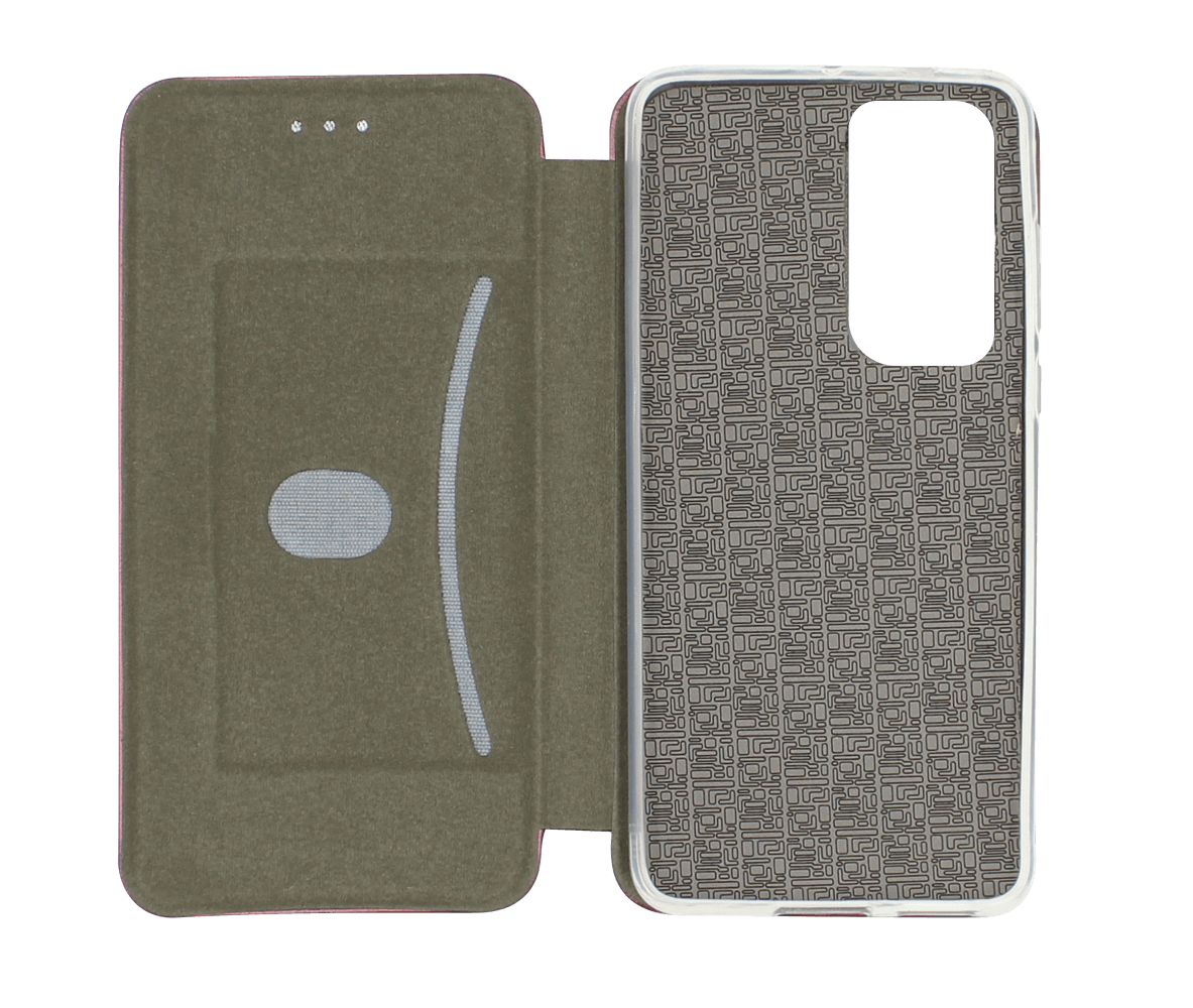 Huawei P40 oldalra nyíló mágneses flipes bőrtok prémium minőség bordó