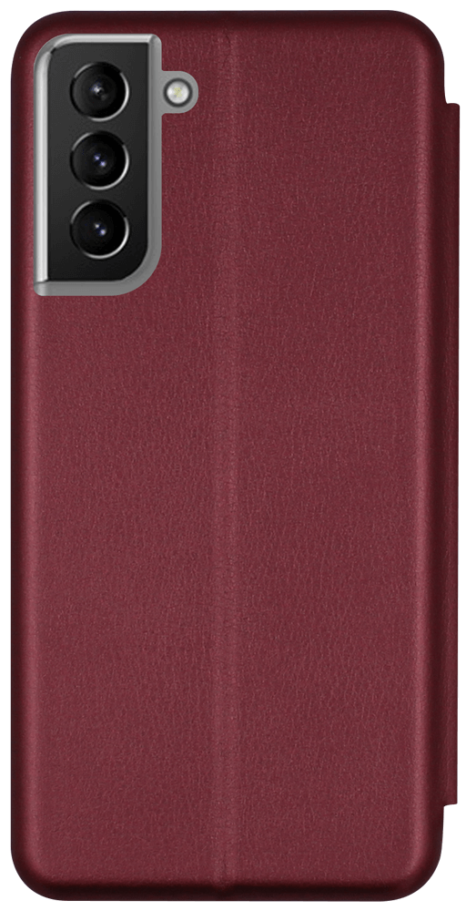 Samsung Galaxy S21 Plus 5G (SM-G996B) oldalra nyíló mágneses flipes bőrtok bordó