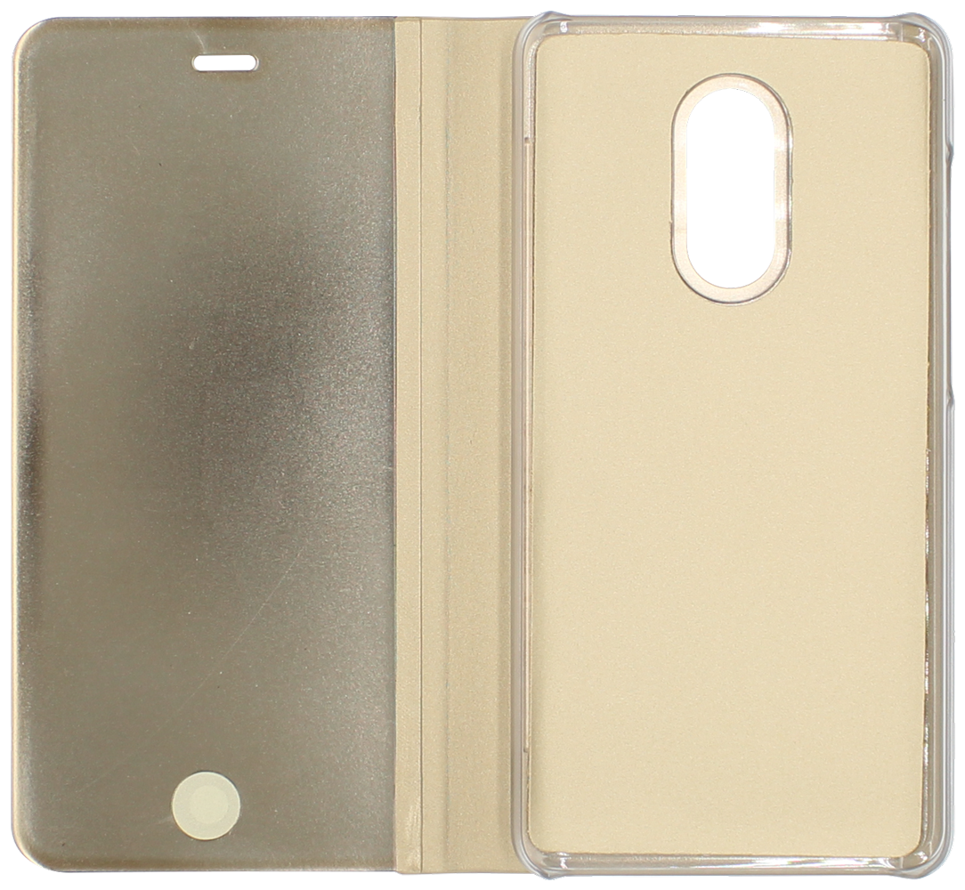 Xiaomi Redmi Note 4 oldalra nyíló flipes bőrtok Smart Clear View arany