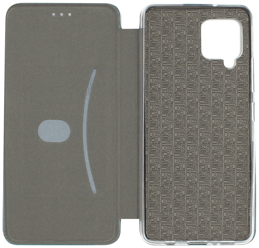 Samsung Galaxy A42 5G (SM-A426B) oldalra nyíló mágneses flipes bőrtok prémium minőség sötétzöld